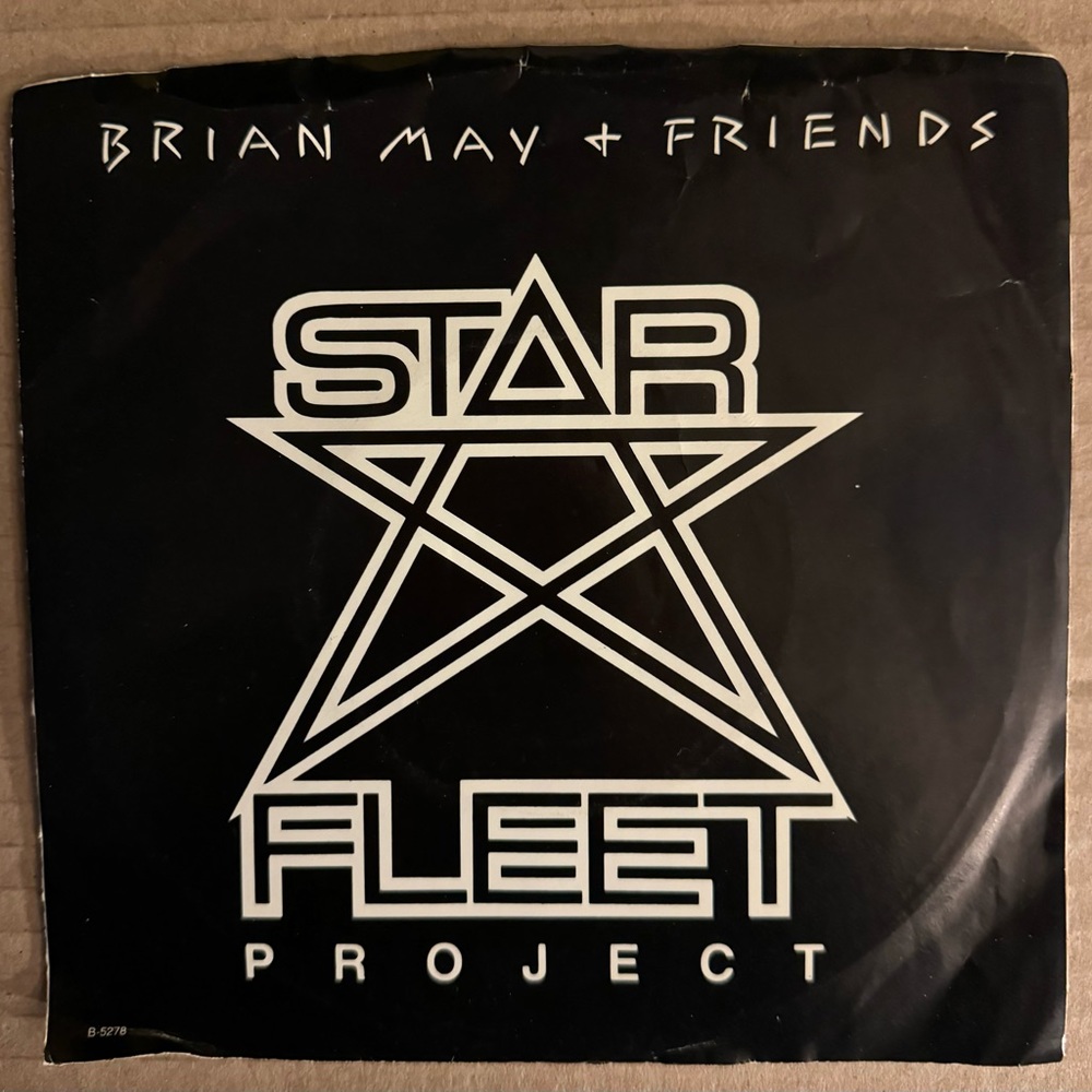 BRIAN MAY STAR FLEET 7" NM RECORD  VG+ PIC SLEEVE [D44-157] Rainbow Label